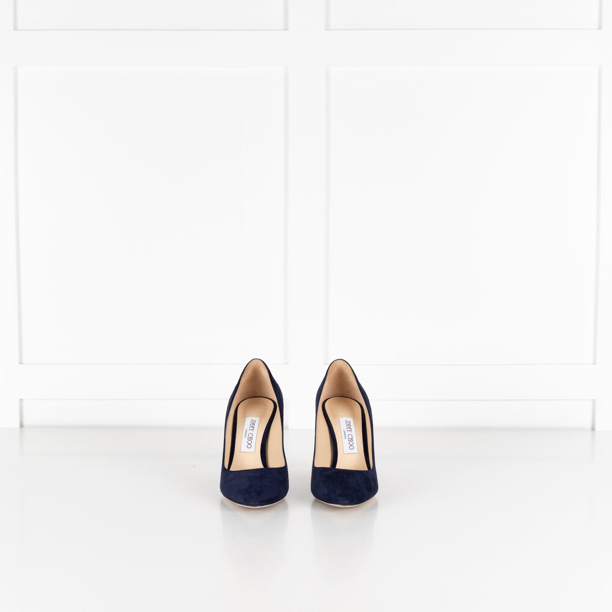 Jimmy Choo Navy Suede Heeled Shoes