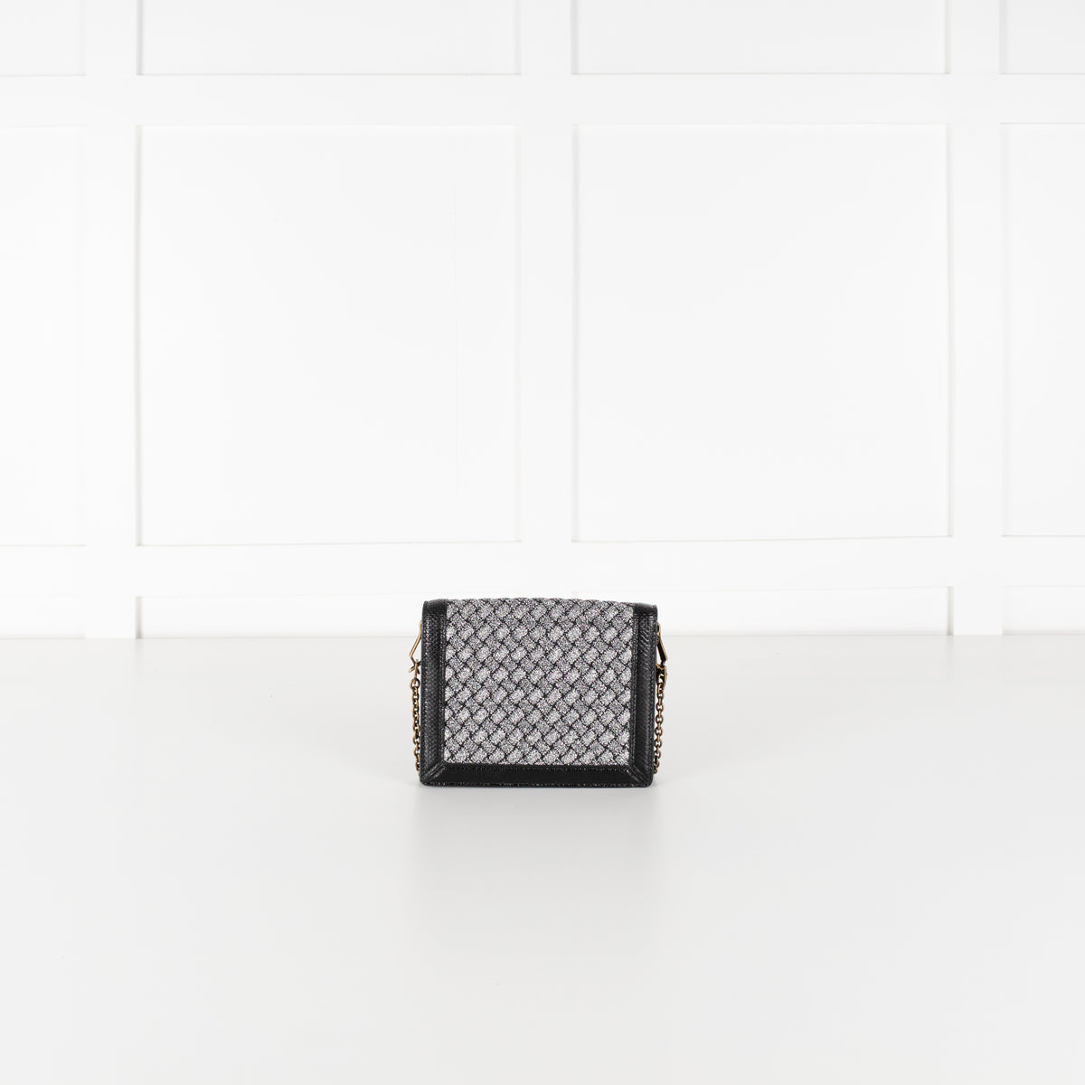 Bottega Veneta Intrecciato Knit Lurex Montebello Mini Chain Shoulder