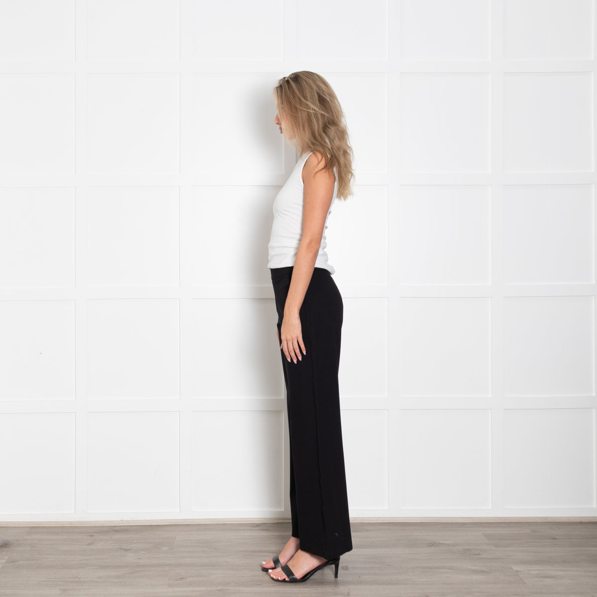 Spanx Black Flared Elasticated Waist Trousers