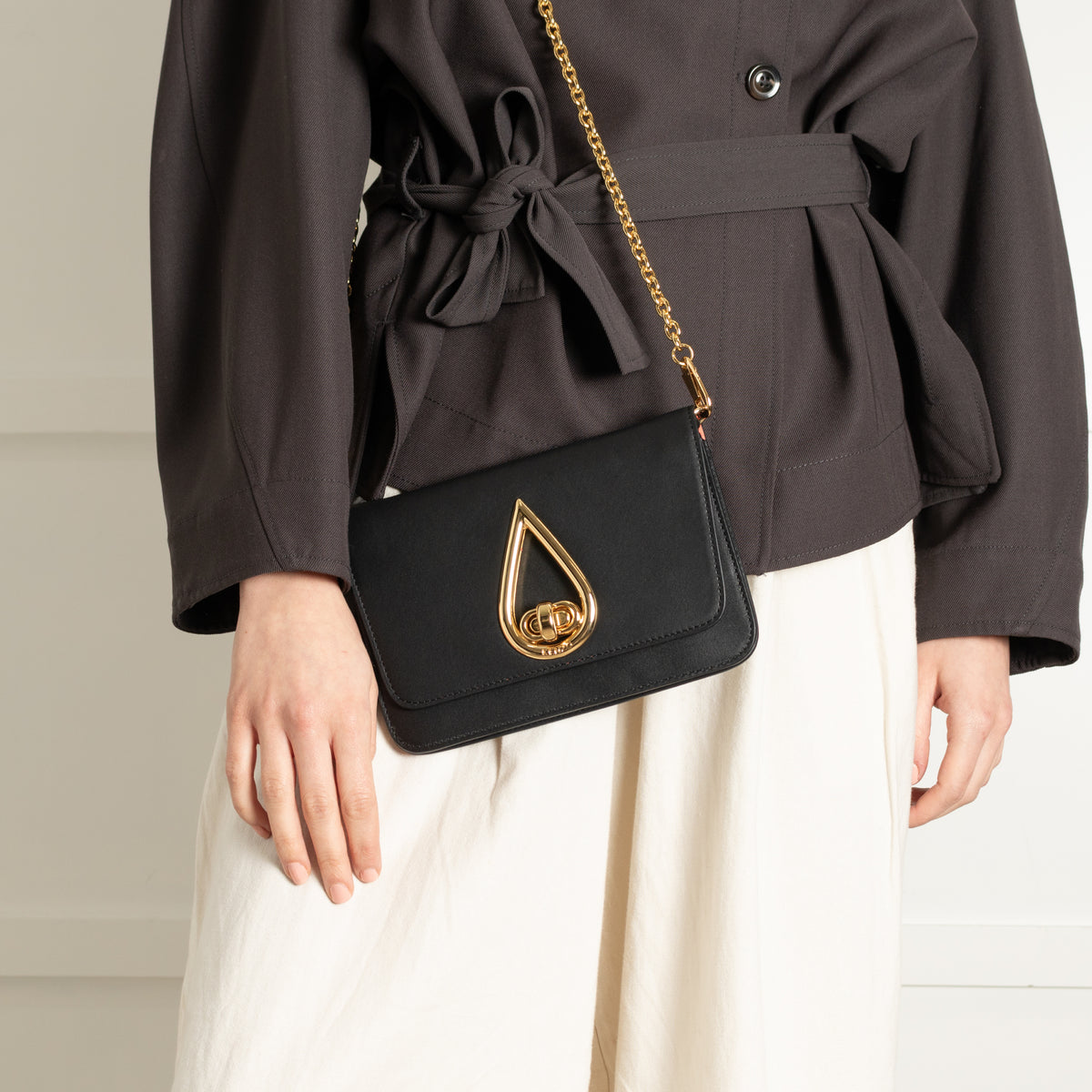 Kenzo Black Calfskin Clutch Bag