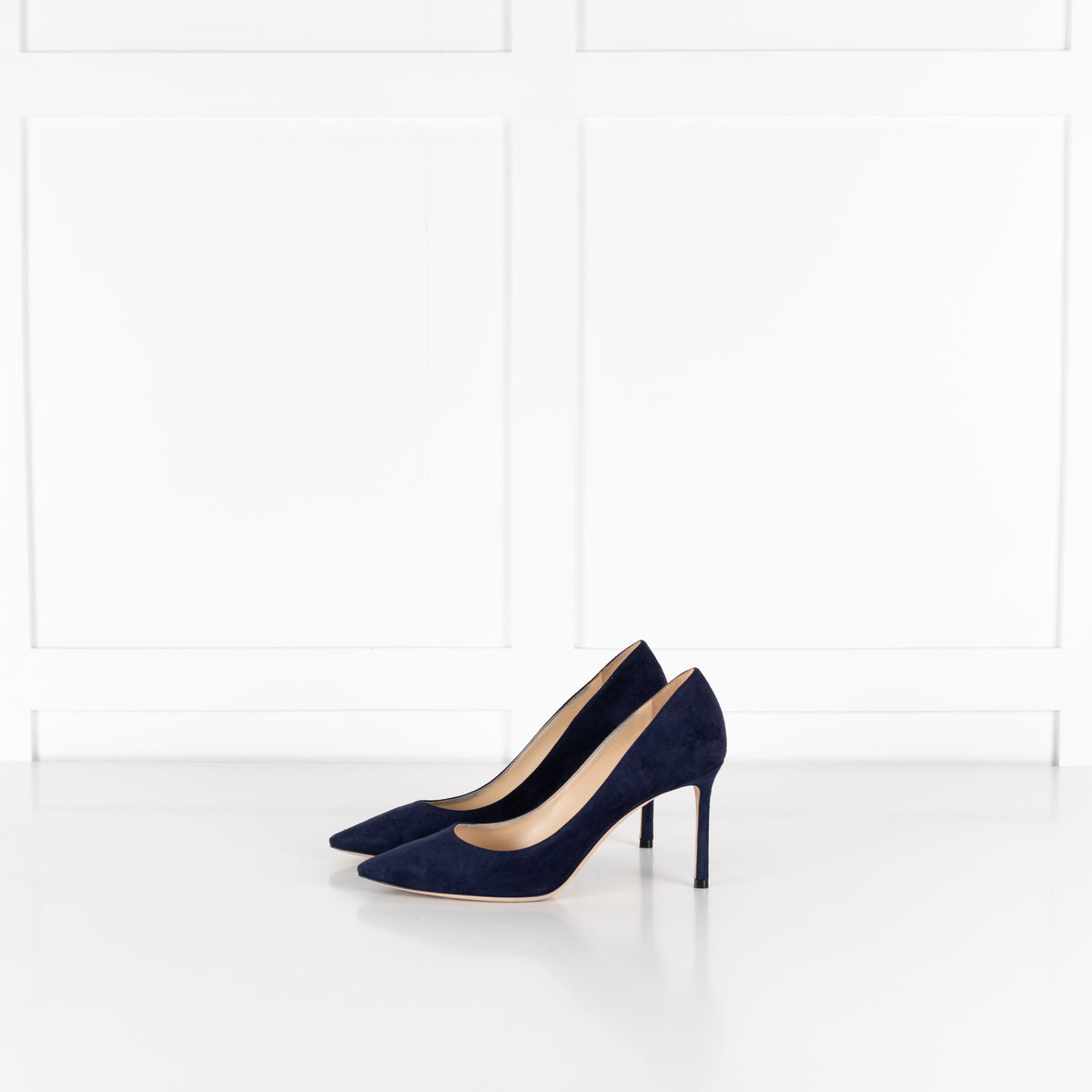 Jimmy Choo Navy Suede Heeled Shoes