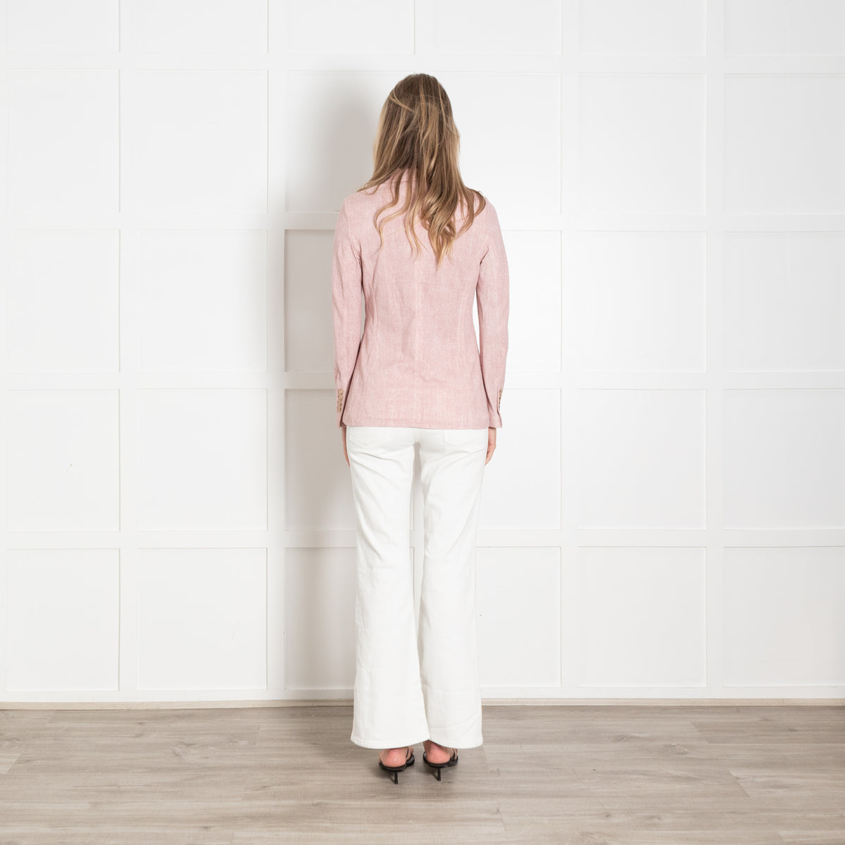 Circolo 1901 Pink Herringbone Blazer Jacket
