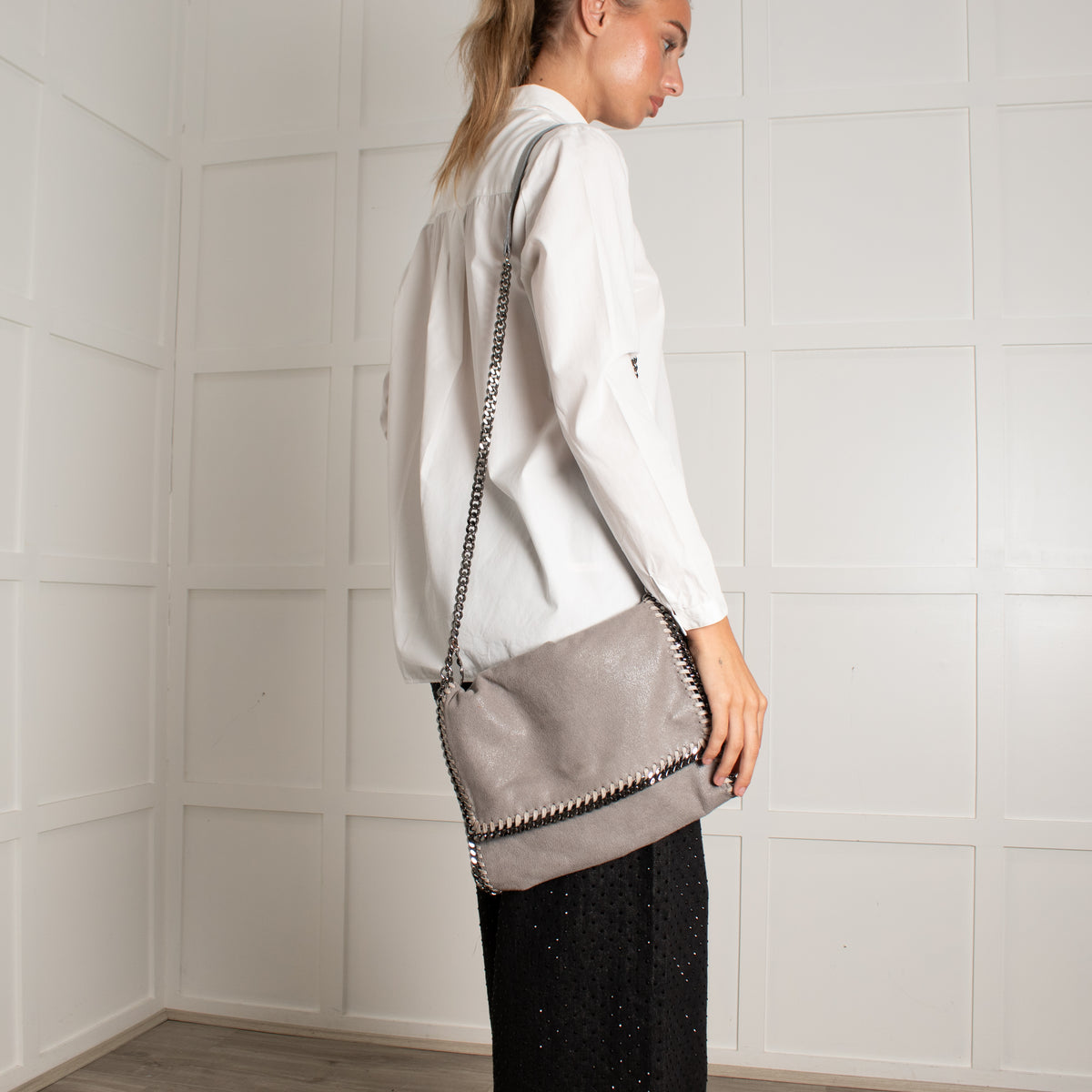 Stella McCartney Grey Falabella Crossbody Bag