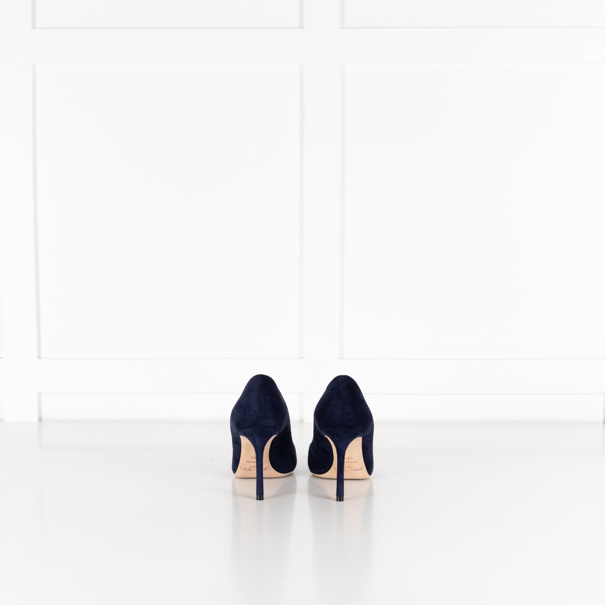 Jimmy Choo Navy Suede Heeled Shoes