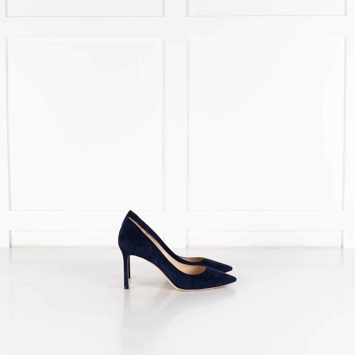 Jimmy Choo Navy Suede Heeled Shoes