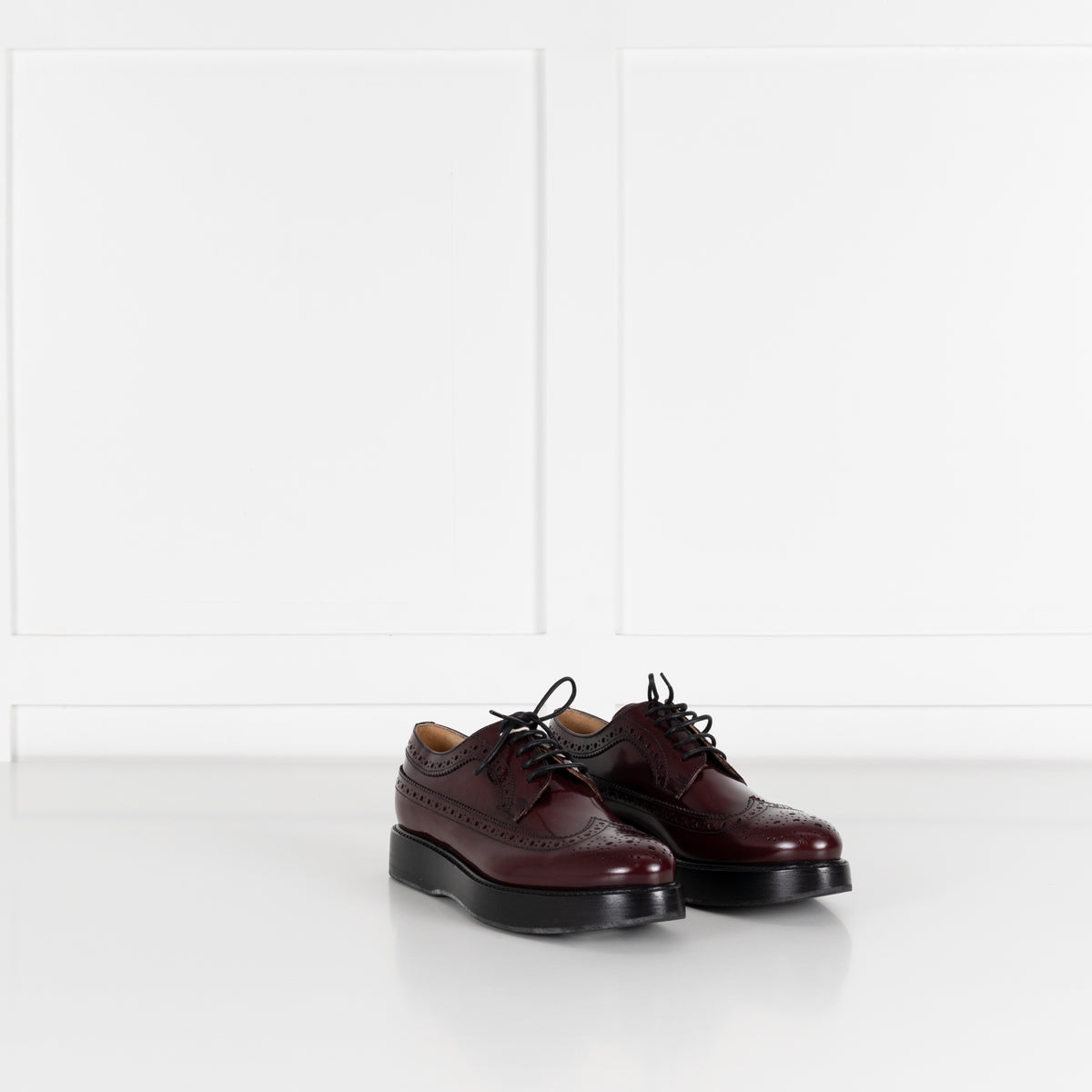Church's Burgundy Wingtip Brogue Leather Shoes