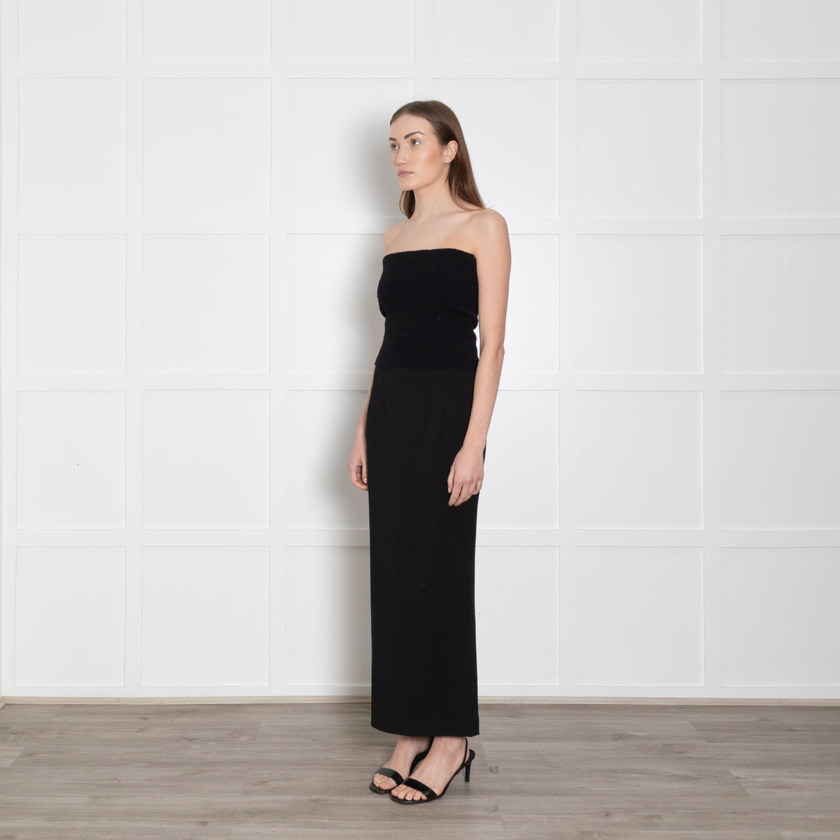 Dolce & Gabbana Black Stretch Maxi Pencil Skirt