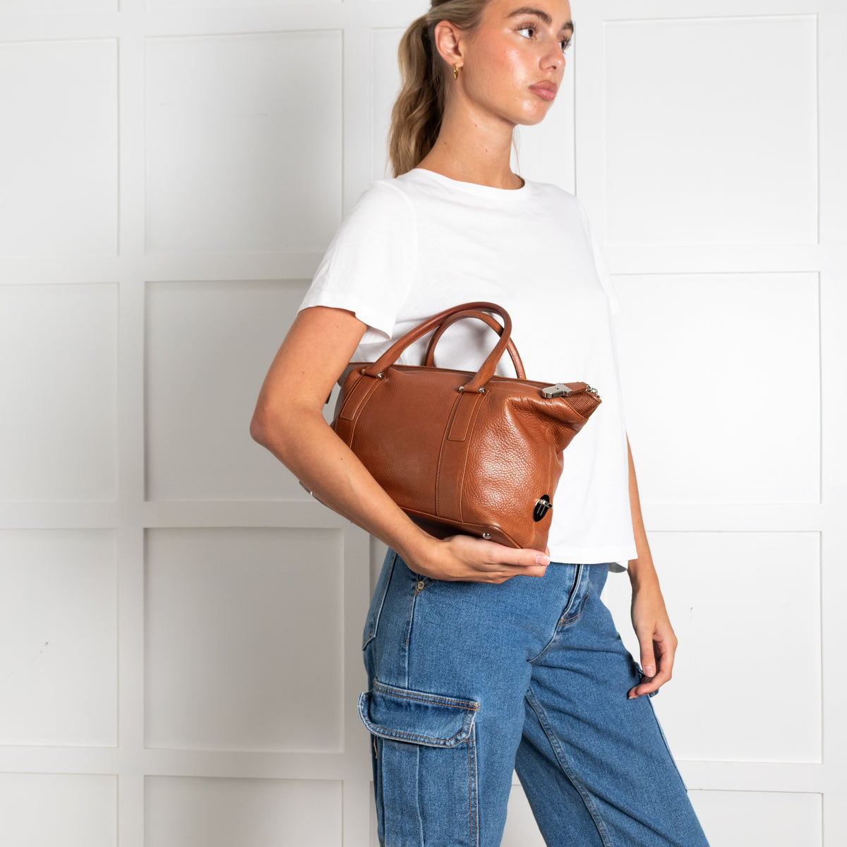 Akris Tan Leather Small Handbag