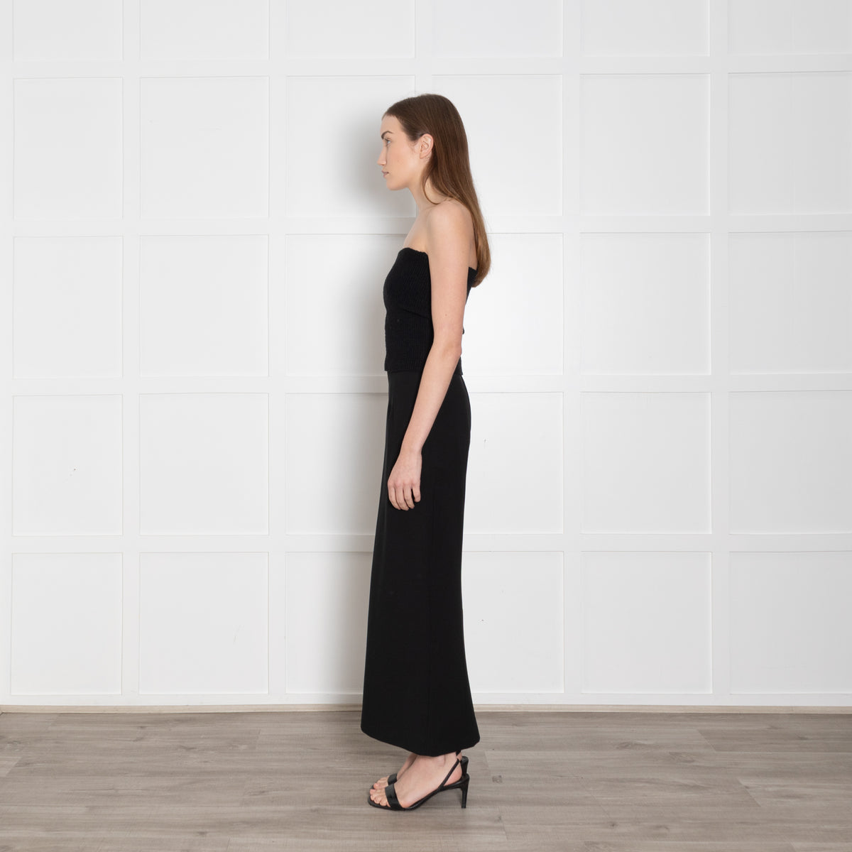 Dolce & Gabbana Black Stretch Maxi Pencil Skirt