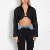 Jacquemus Black Button Up Crop Shirt