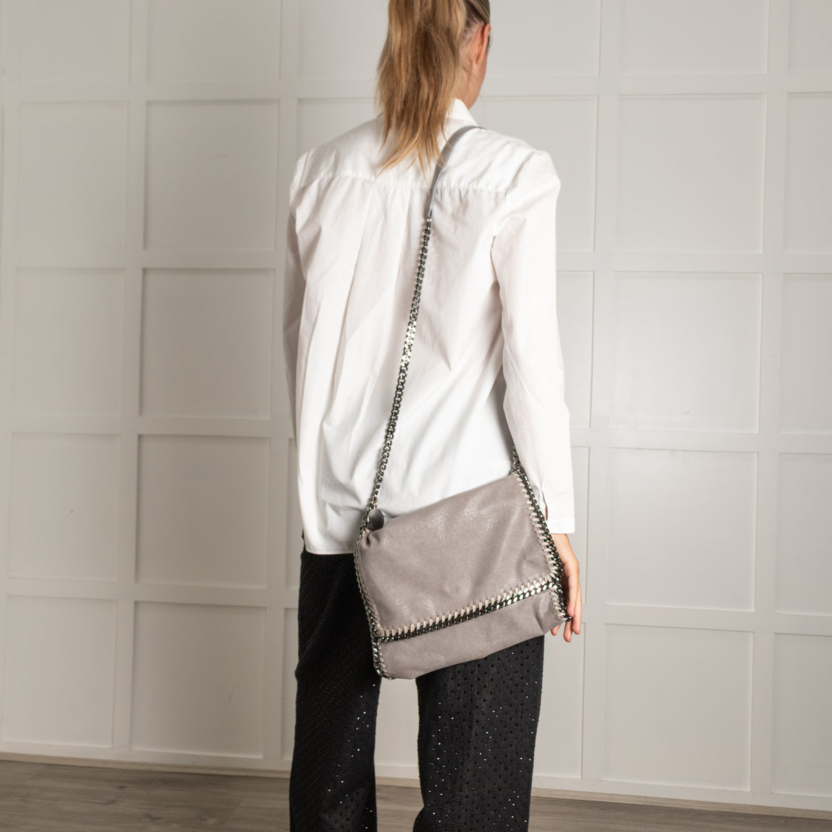 Stella McCartney Grey Falabella Crossbody Bag