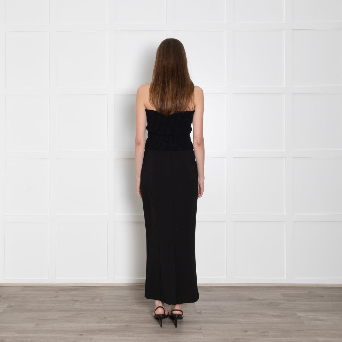 Dolce & Gabbana Black Stretch Maxi Pencil Skirt