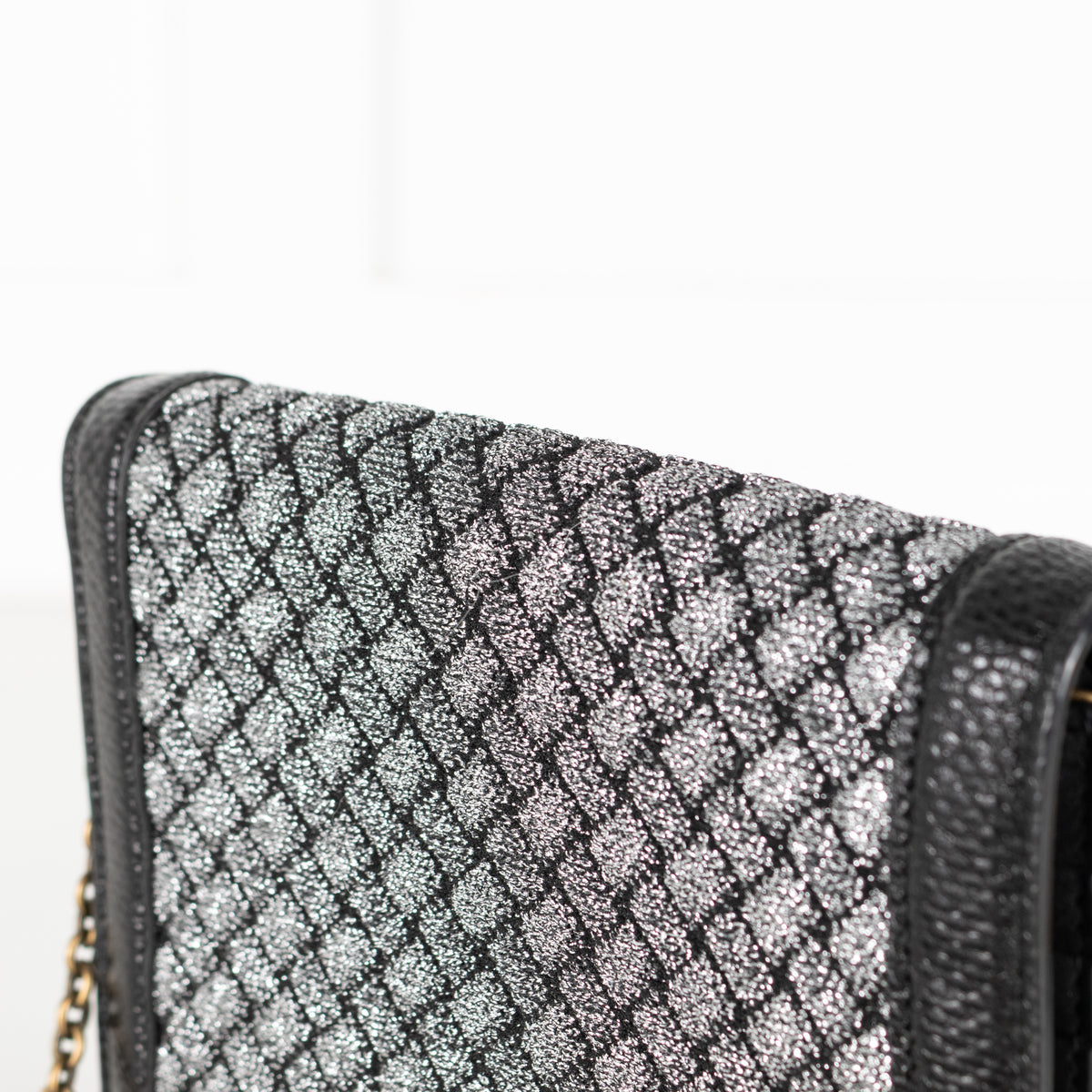 Bottega Veneta Intrecciato Knit Lurex Montebello Mini Chain Shoulder