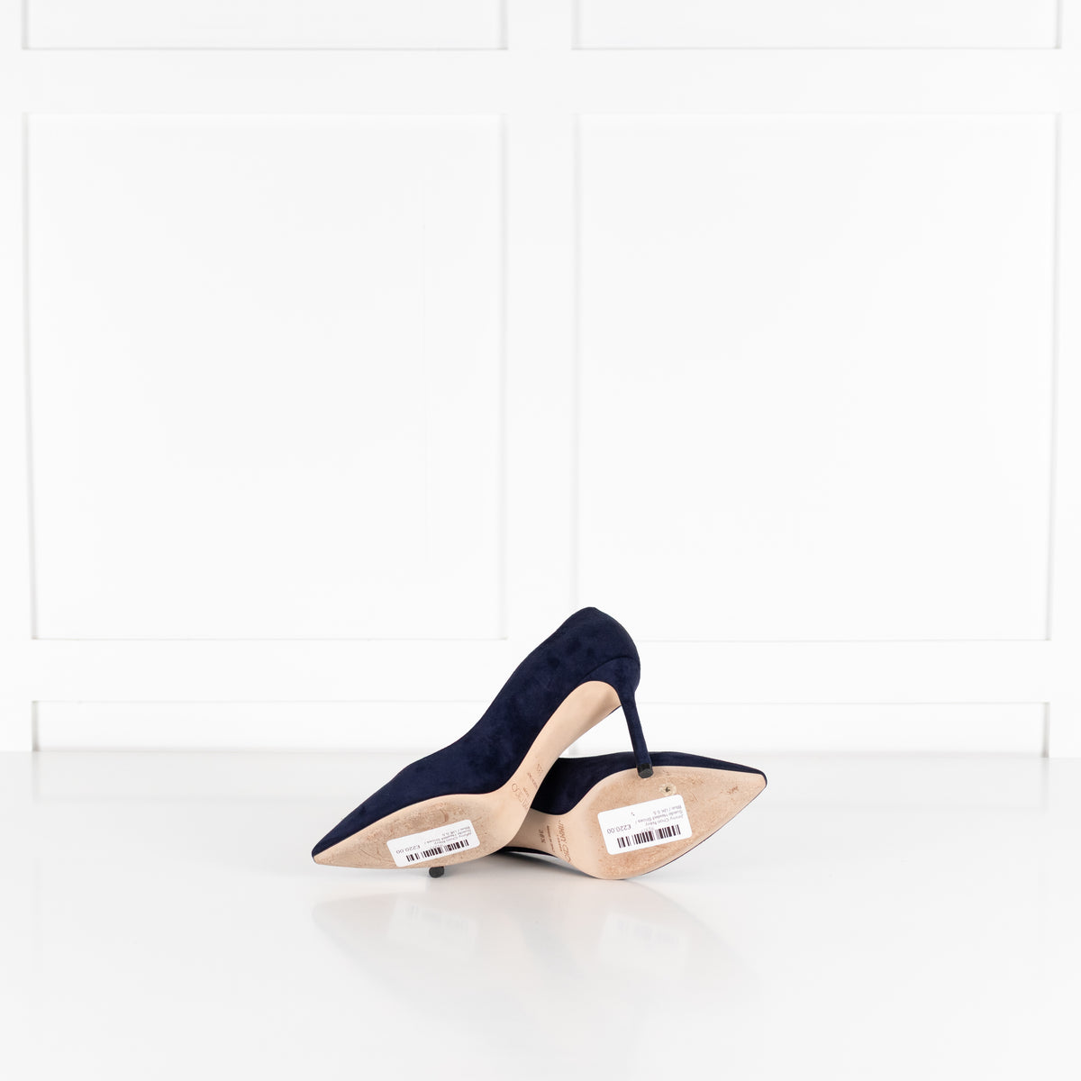 Jimmy Choo Navy Suede Heeled Shoes
