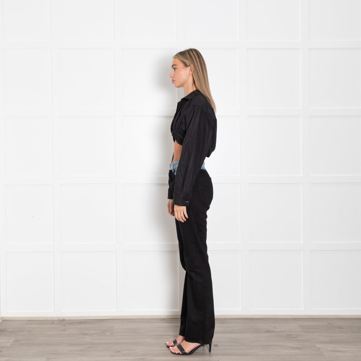 Jacquemus Black Button Up Crop Shirt