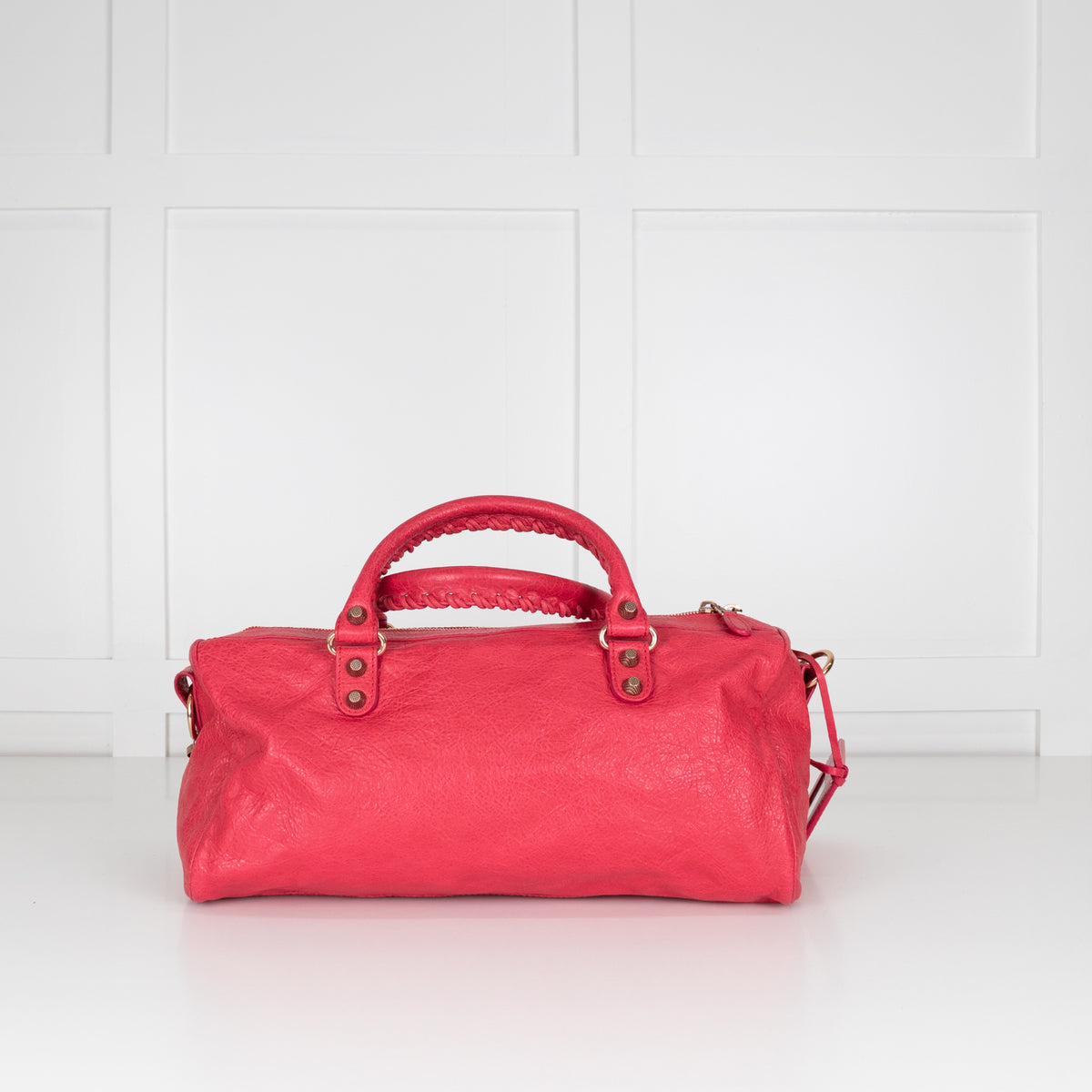 Balenciaga Cherry Pink City Bowling Bag