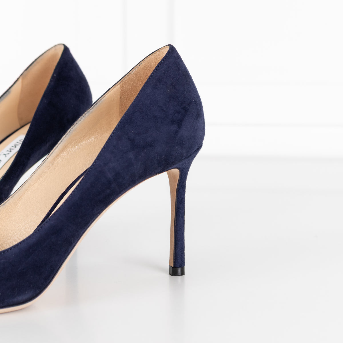 Jimmy Choo Navy Suede Heeled Shoes