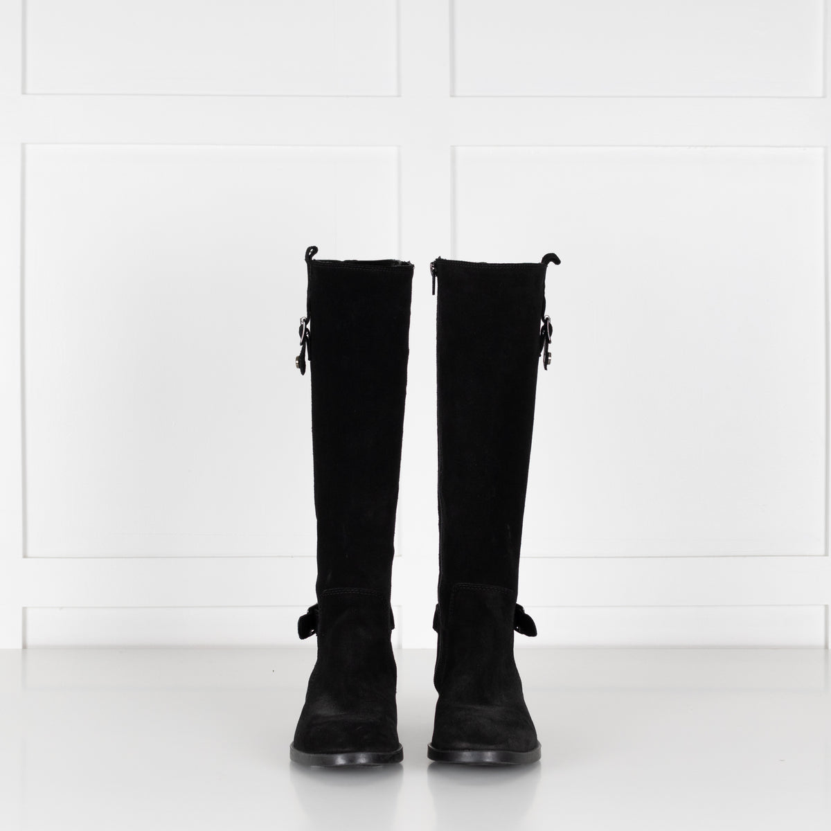 Russell & Bromley Black Suede & Fabric Boots