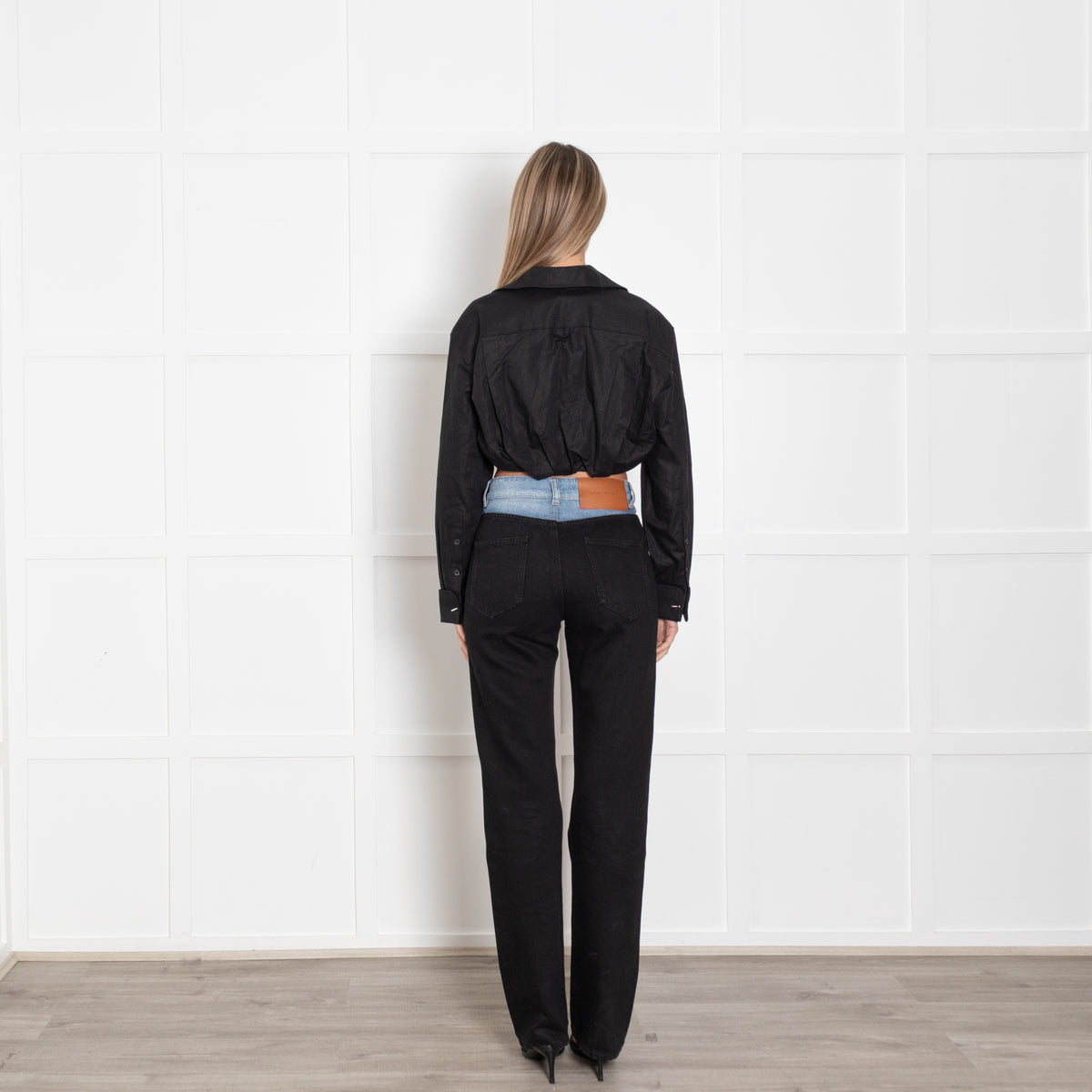 Jacquemus Black Button Up Crop Shirt