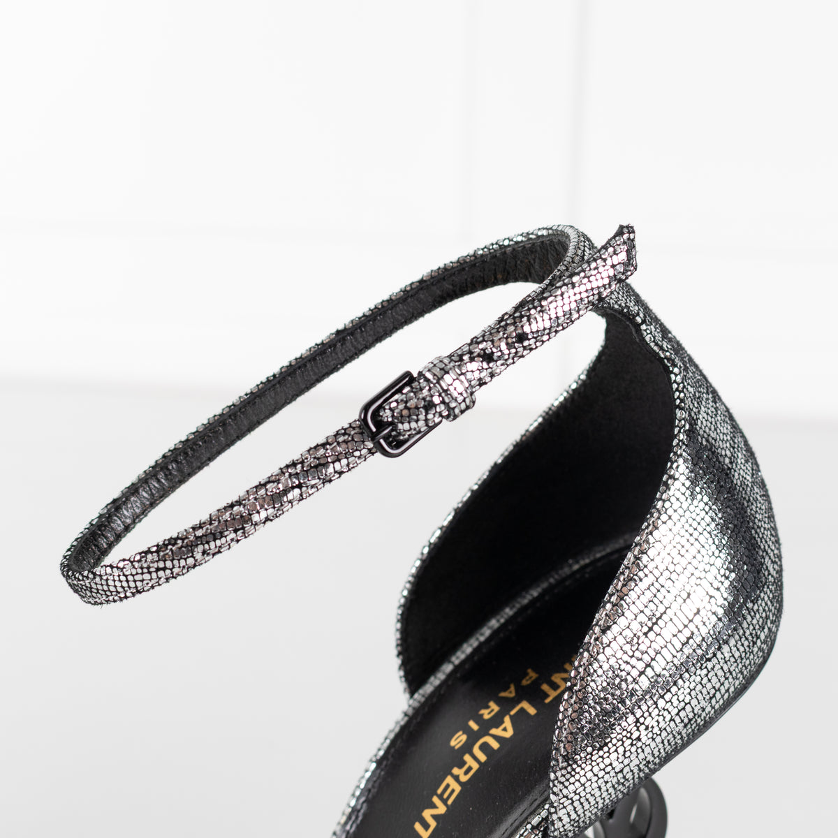 YSL Silver Opyum Sandal