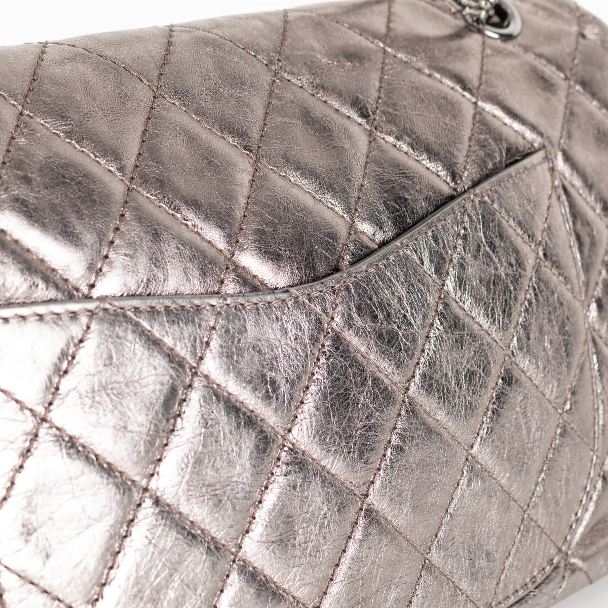 Chanel 2.55 Reissue 227 Large Metallic Bronze Quilted Leather Shoulder Bag