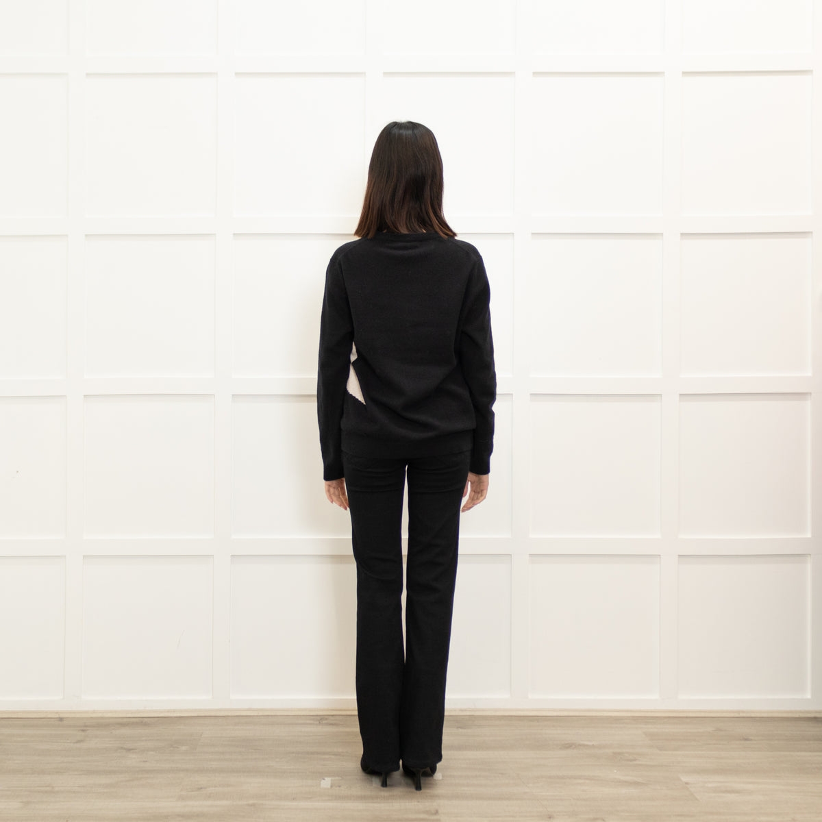 Cocoa Black Cashmere Jumper With White Star
