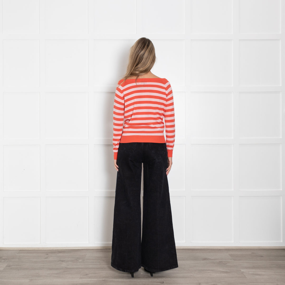 Sonia Rykiel Flower 3D Pink And Coral Stripe Jumper