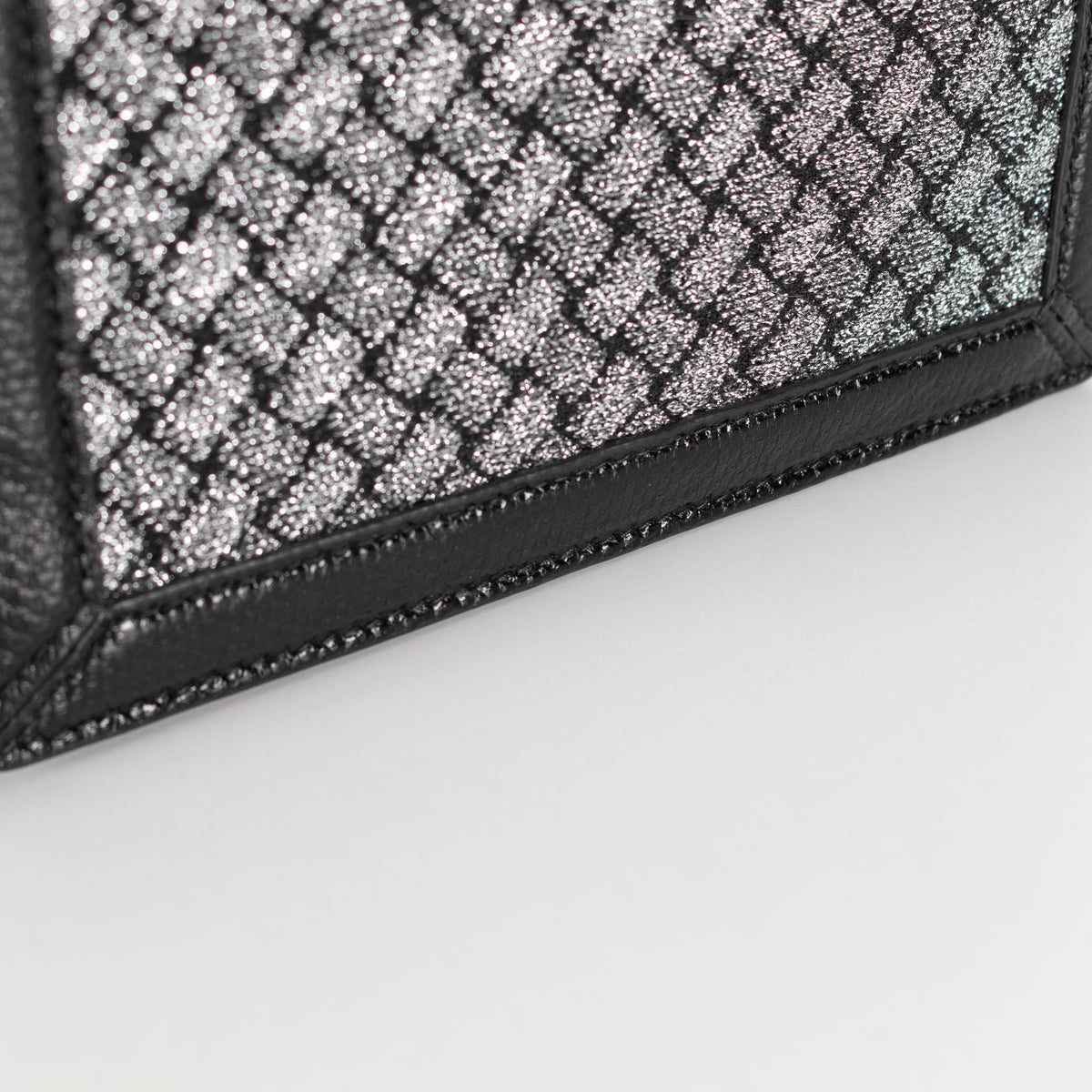 Bottega Veneta Intrecciato Knit Lurex Montebello Mini Chain Shoulder