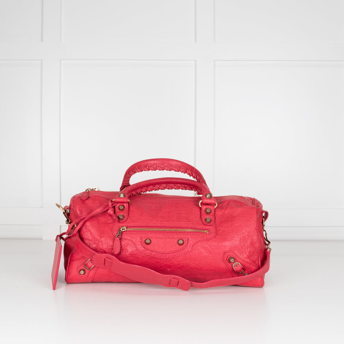Balenciaga Cherry Pink City Bowling Bag