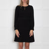 Claudie Pierlot Black Lace Waist Band Detail Midi Dress