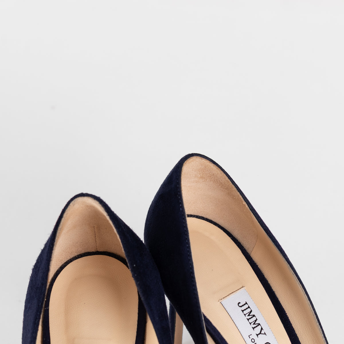 Jimmy Choo Navy Suede Heeled Shoes