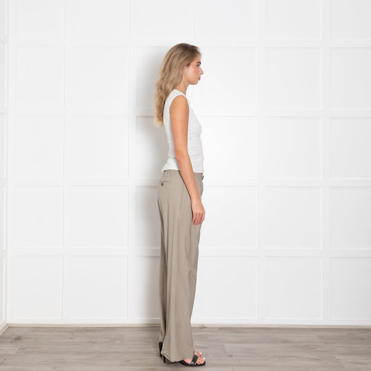 Acne Studios Green Trousers With Front Pleat