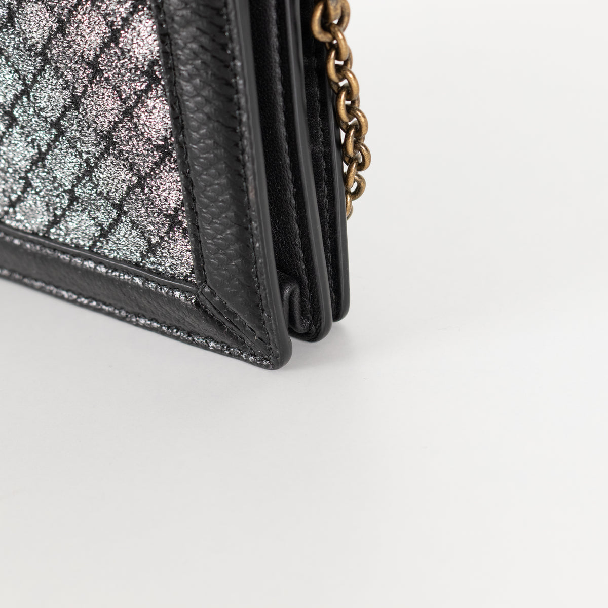 Bottega Veneta Intrecciato Knit Lurex Montebello Mini Chain Shoulder