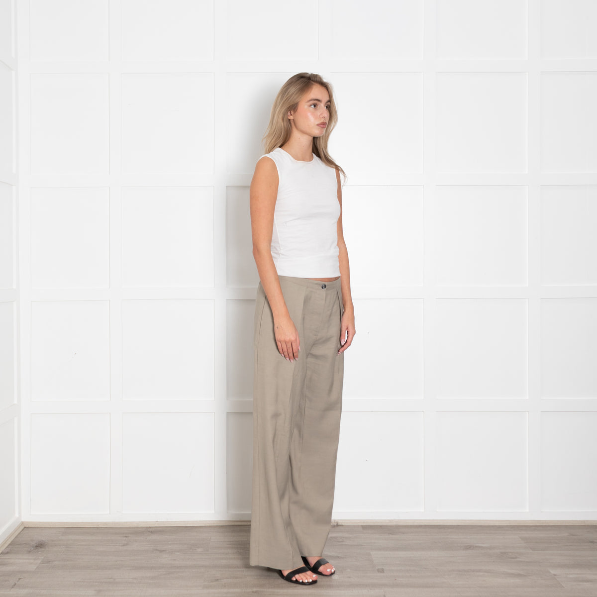 Acne Studios Green Trousers With Front Pleat