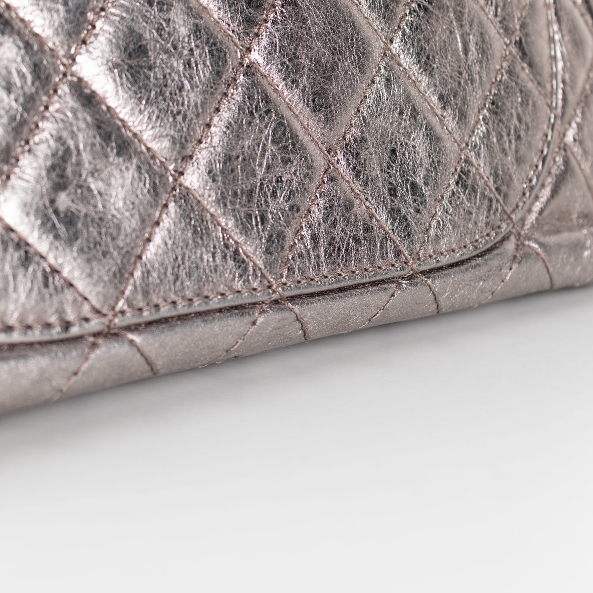 Chanel 2.55 Reissue 227 Large Metallic Bronze Quilted Leather Shoulder Bag
