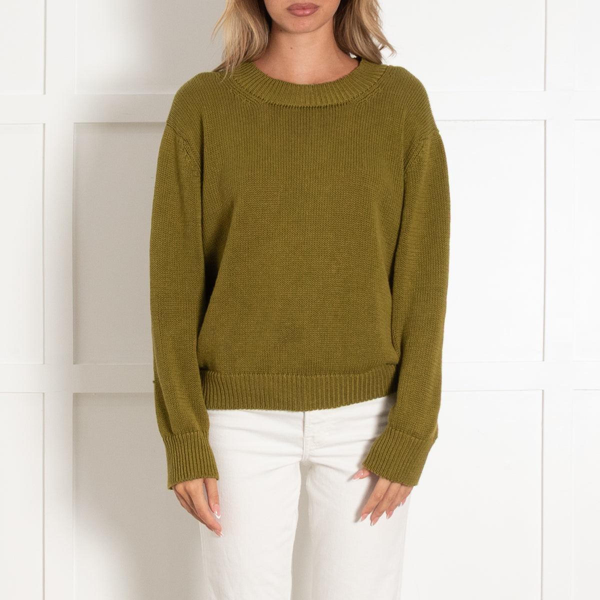 Margaret Howell Khaki Cotton Sweater