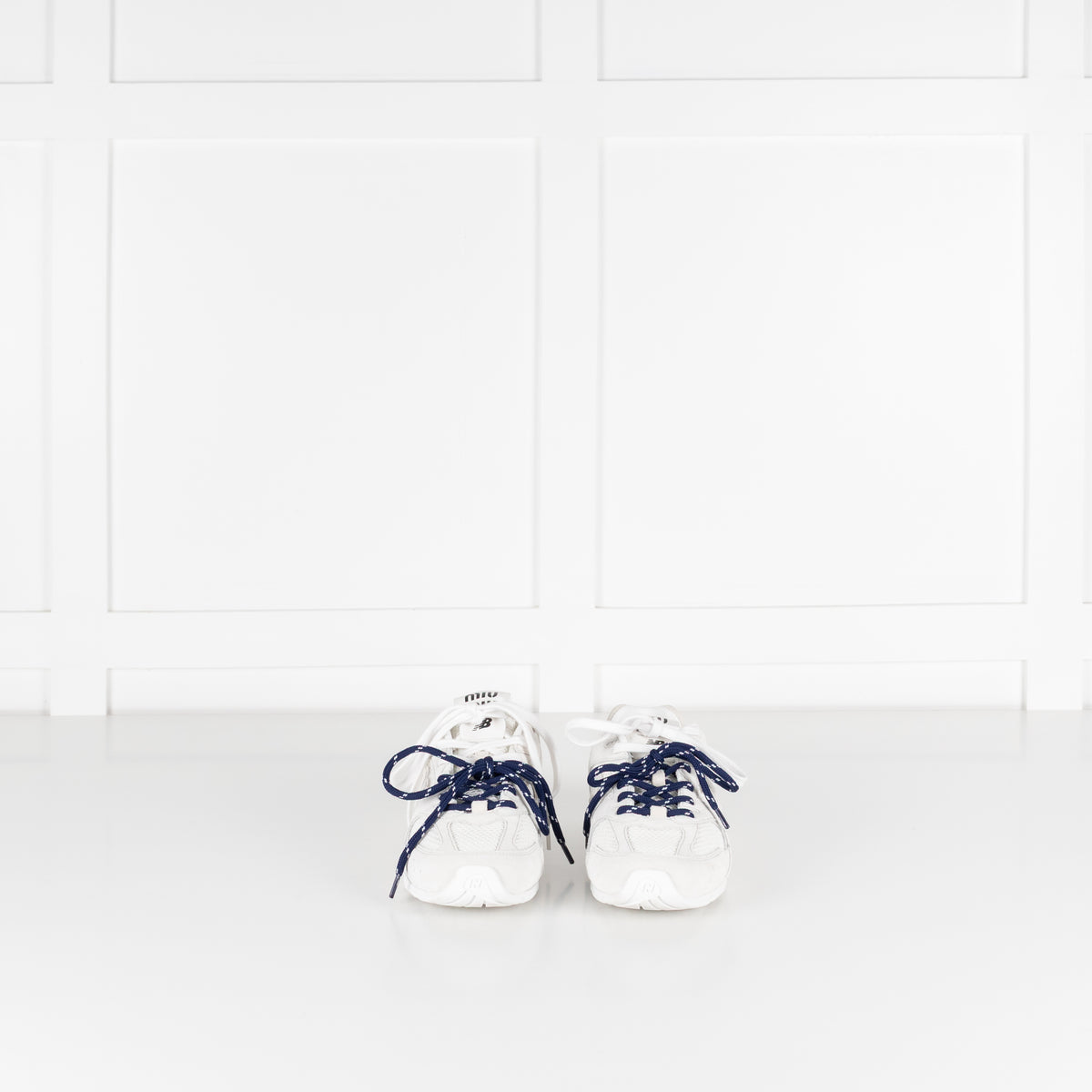 Miu Miu x New Balance White 530 SL Suede Mesh Trainers