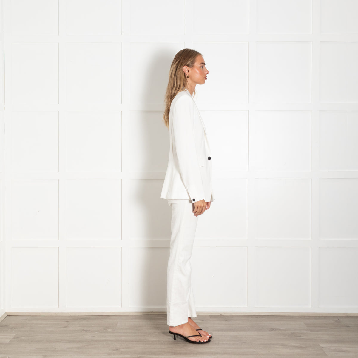 Rag & Bone White Single Button Tuxedo Blazer