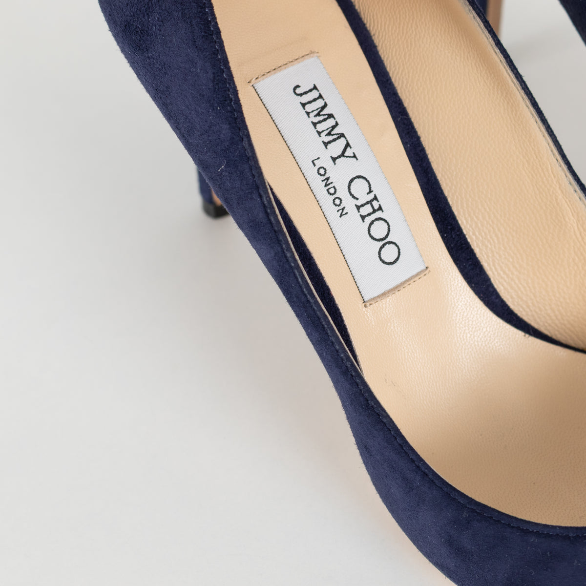 Jimmy Choo Navy Suede Heeled Shoes