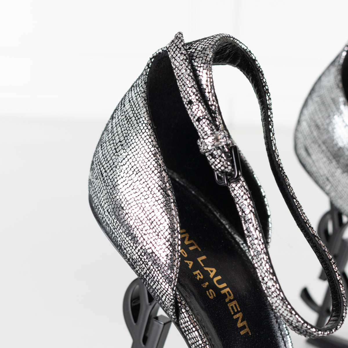 YSL Silver Opyum Sandal