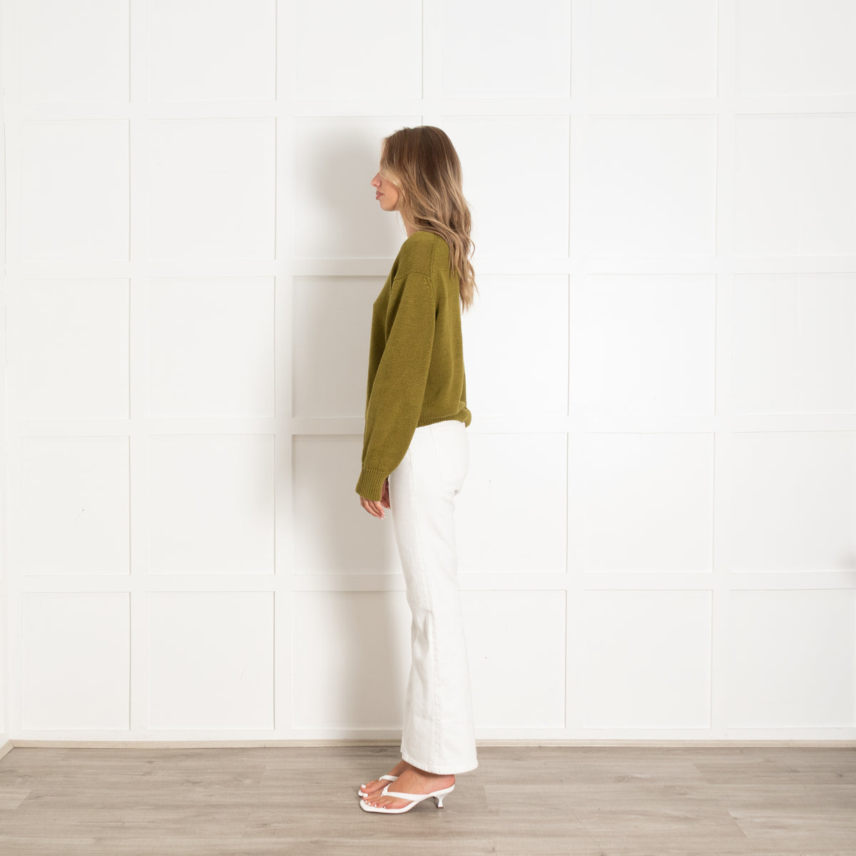Margaret Howell Khaki Cotton Sweater