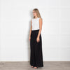 Dries Van Noten Black High Waist Wide Leg Trousers