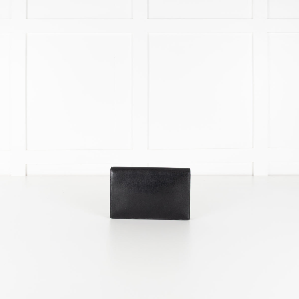 Balenciaga Black Leather Giant Metal Wallet on Chain