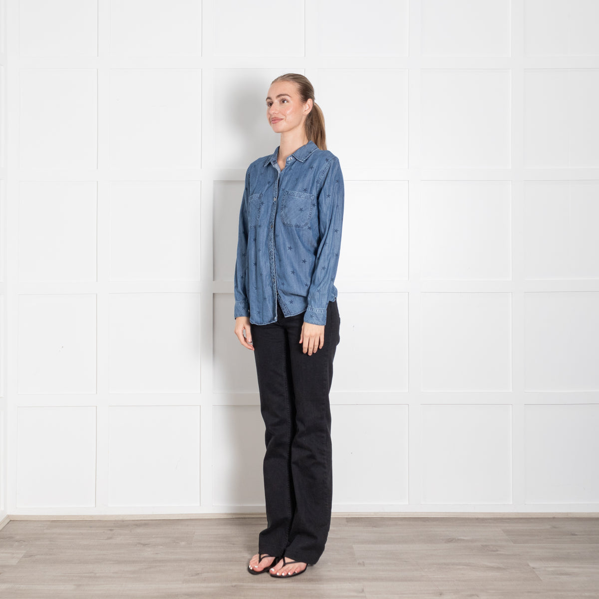 Rails Blue Star Print Shirt