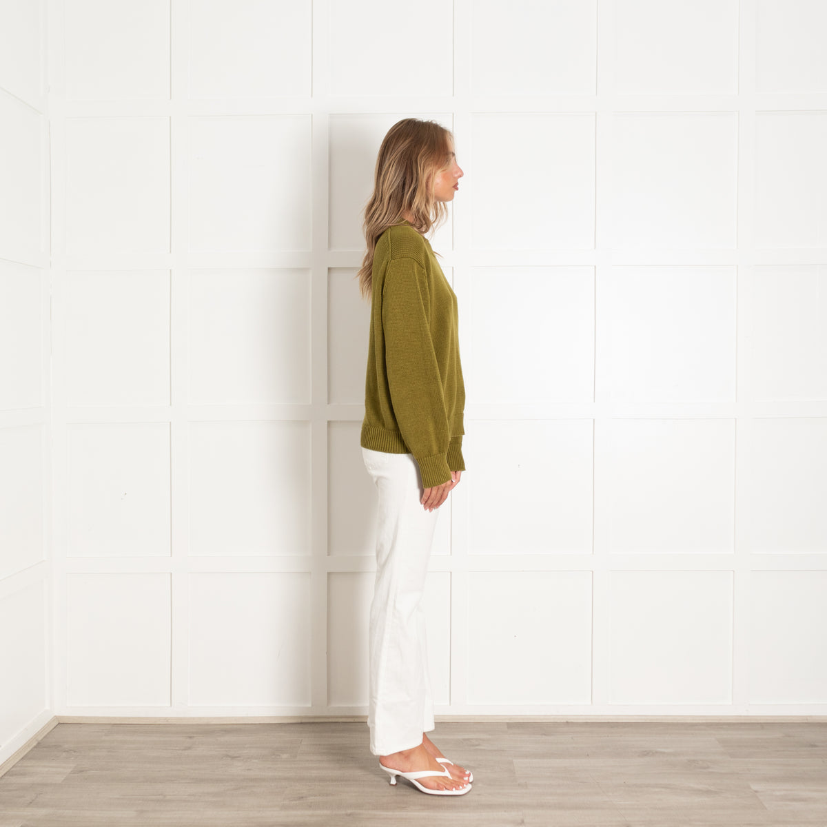 Margaret Howell Khaki Cotton Sweater