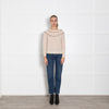 Marie Sixtine Cream Mohair Sweater With Silver And Diamante Yoke