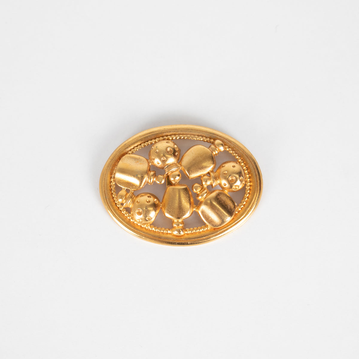 Christian Dior Parfum Gold Tone Brooch