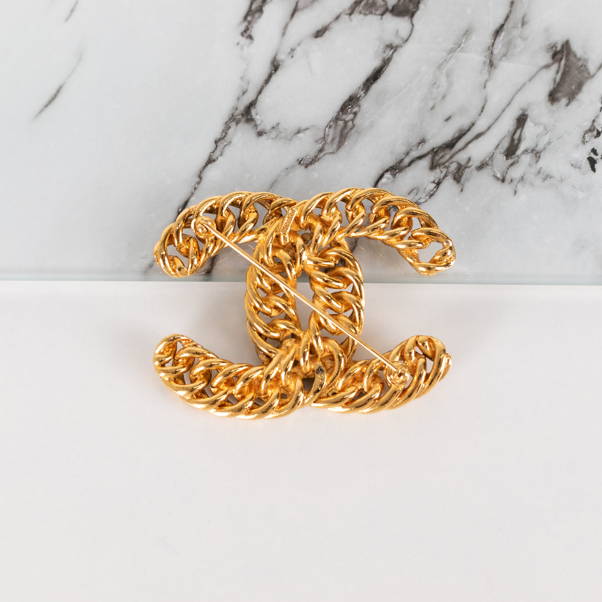 Chanel Braided Chunky CC Brooch 1107 Icon Series
