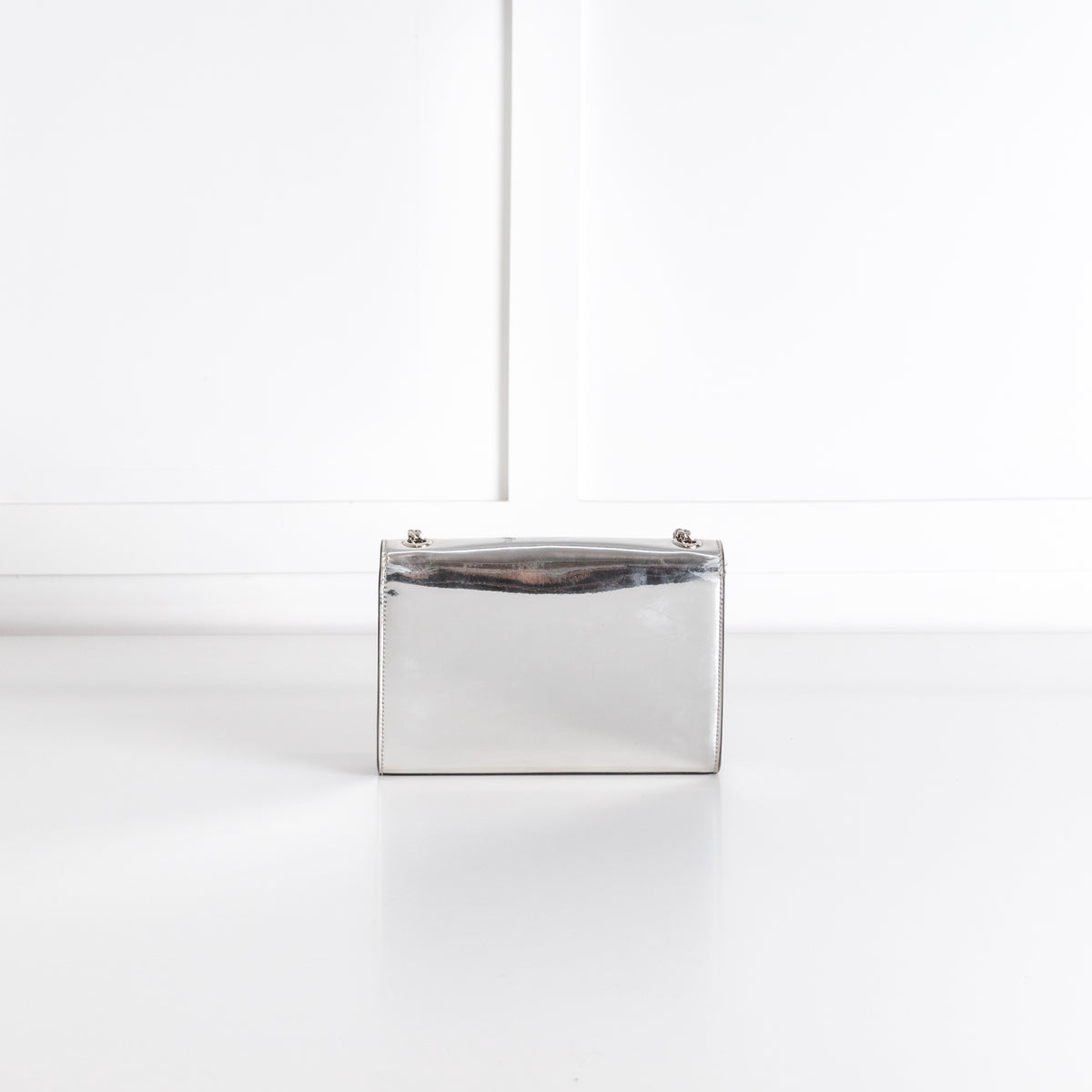 Yves Saint Laurent Silver Mirrored Leather Small Kate Bag