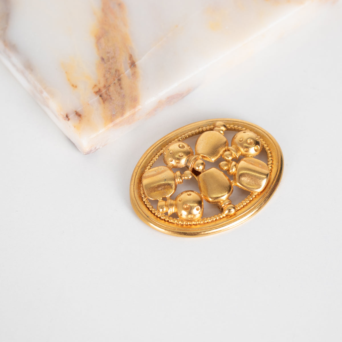 Christian Dior Parfum Gold Tone Brooch